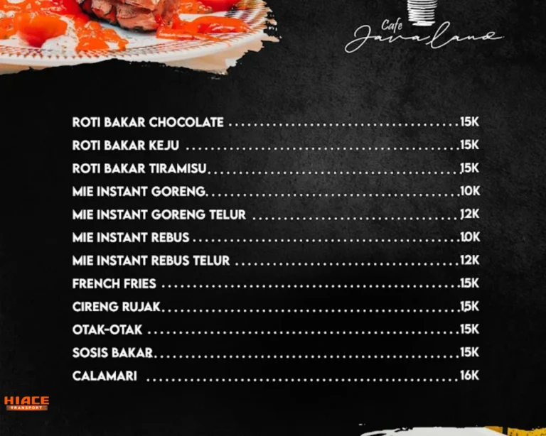 Menu Terjangkau Source by Javaland Cafe